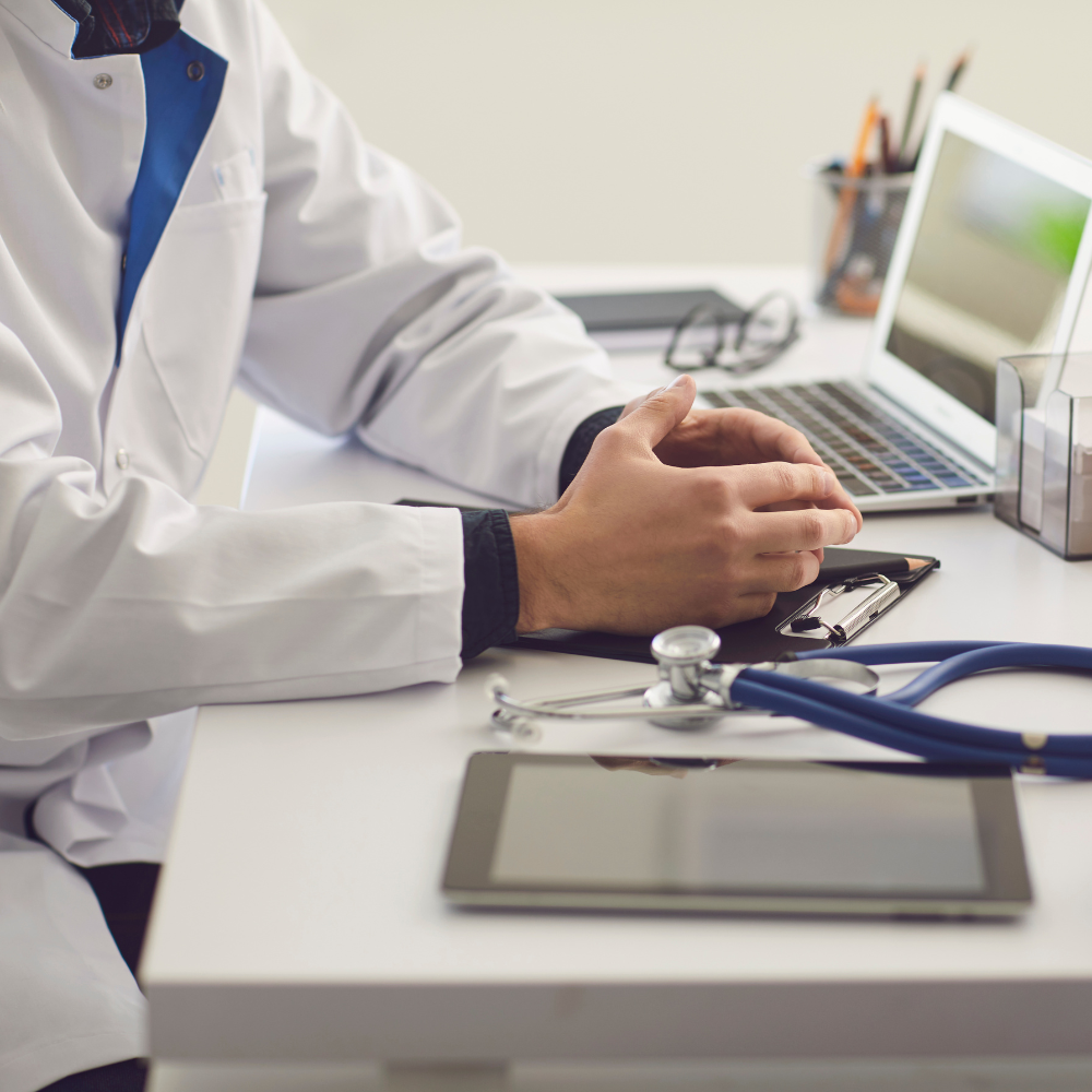 Doctor consulting patient